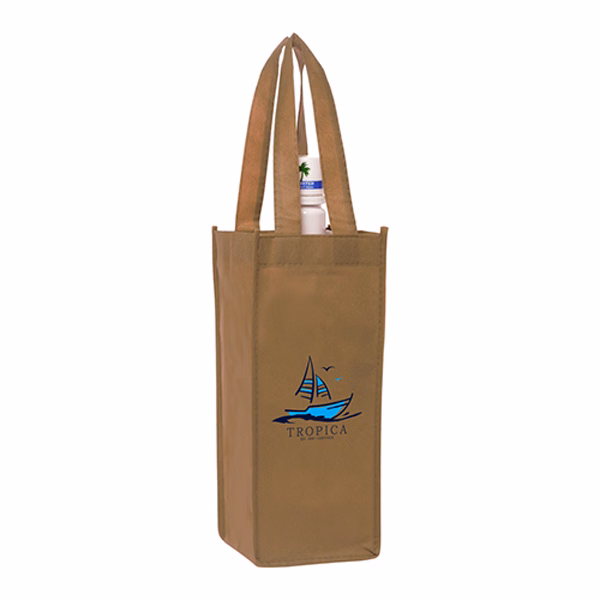 The Cordial Non-Woven Reusable Wine Bag (1 Color Imprint)