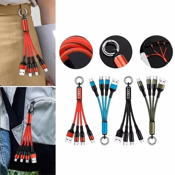 3-In-1 Portable Cable Key Ring