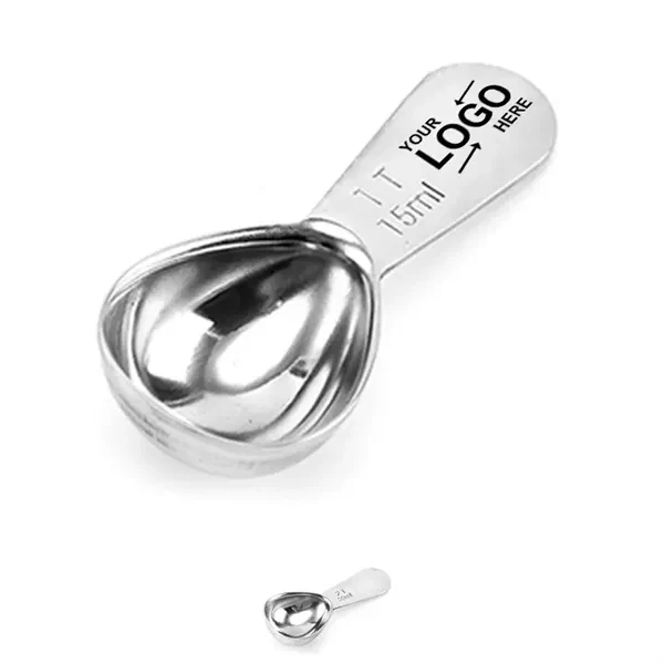 Custom Stainless Steel Coffee Scoop with Engraved Scale — Kitchen Promo Item 1