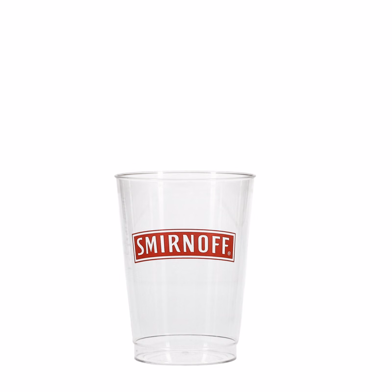 10 oz Hard Plastic Smooth Cup Clear Hi-Speed Print