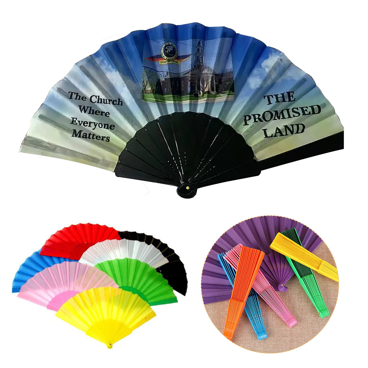 Folding Fabric Hand Fan 1
