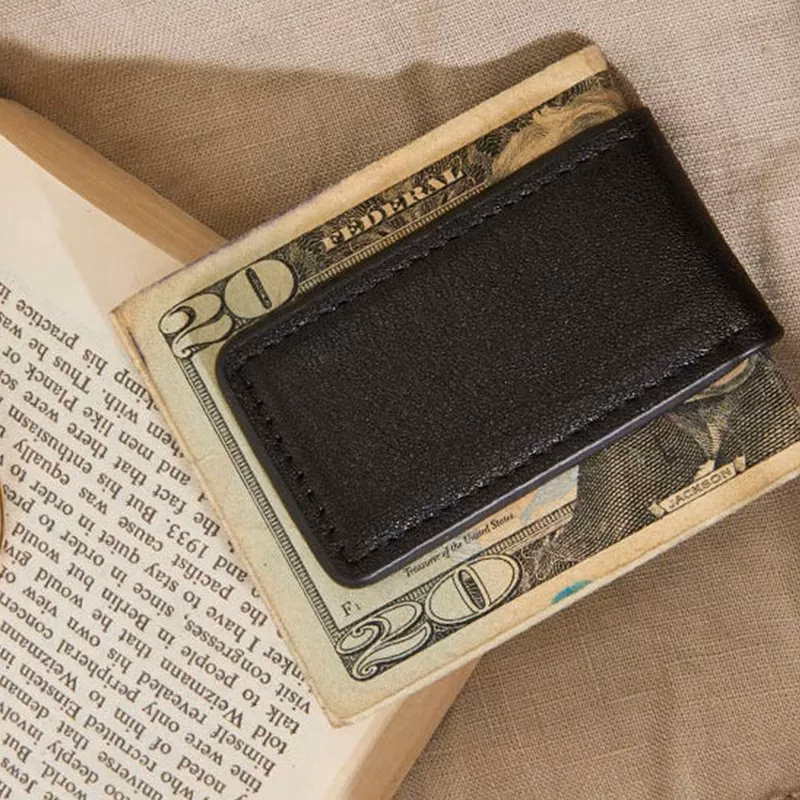 Leather Magnetic Money Clip
