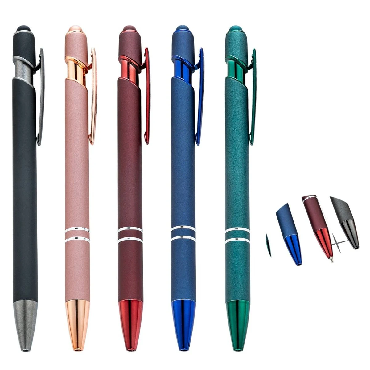 Aluminum Electroplated Ballpoint Pen W/ Stylus 1