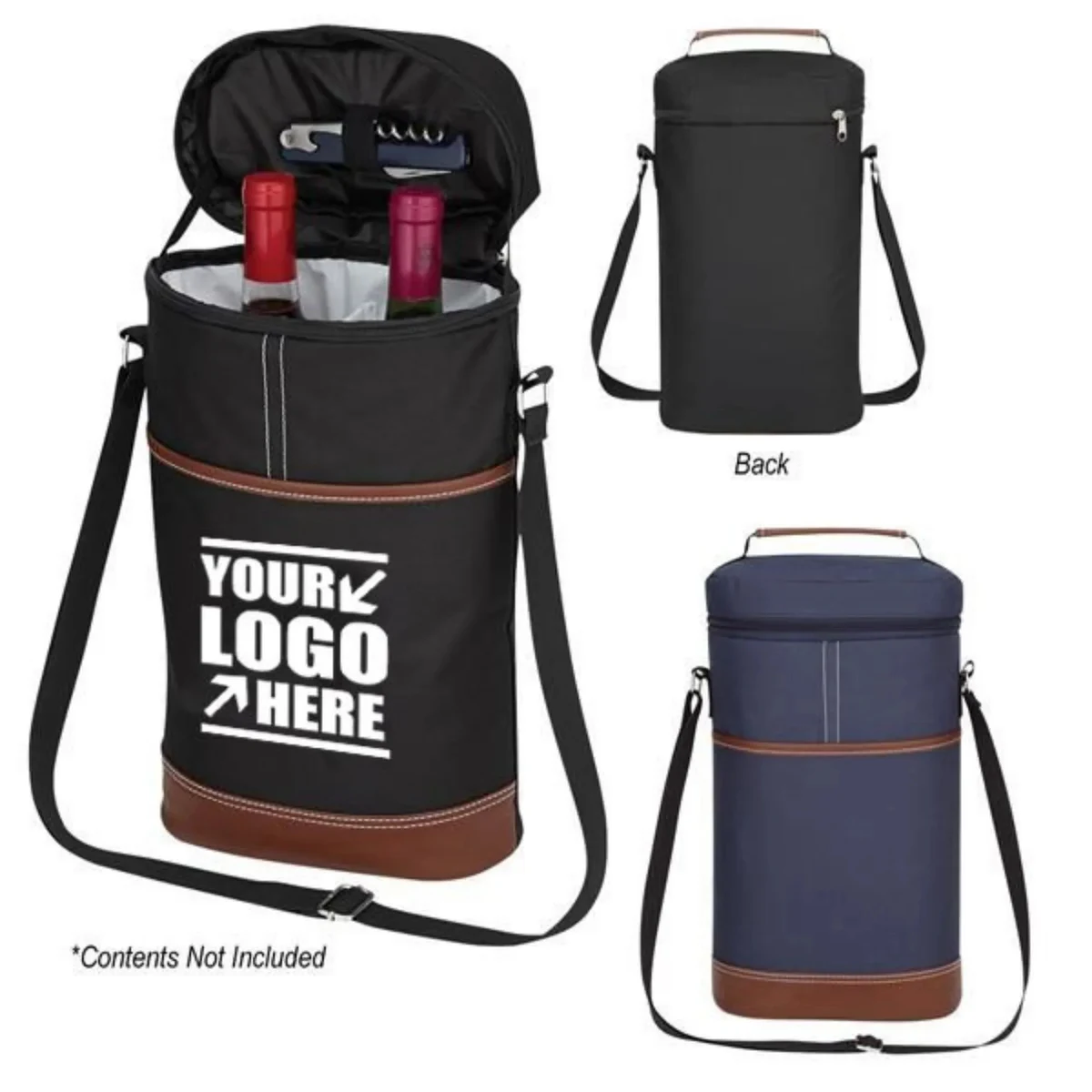 2 Bottle Wine Tote Organizer Bag 1