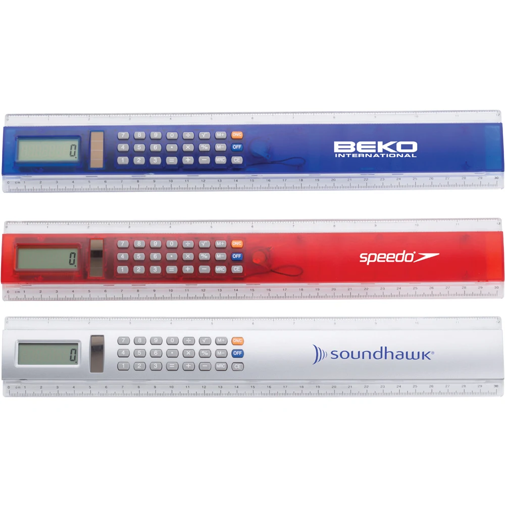 12" Ruler w/Solar Calculator 1