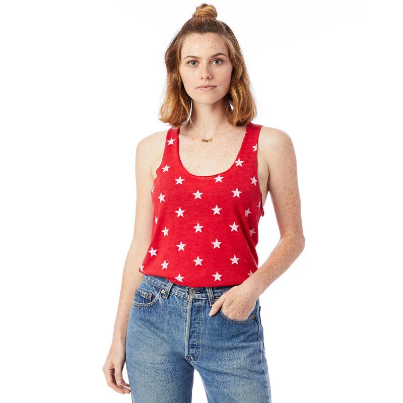 Alternative Ladies Meegs Printed Racer Tank 1