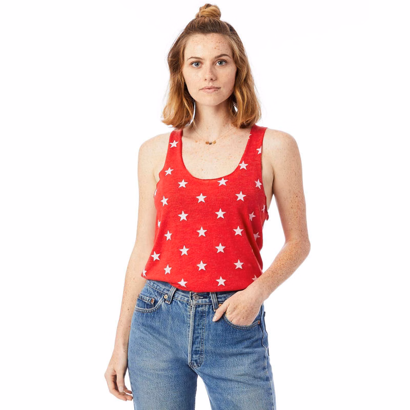 Alternative Ladies Meegs Printed Racer Tank