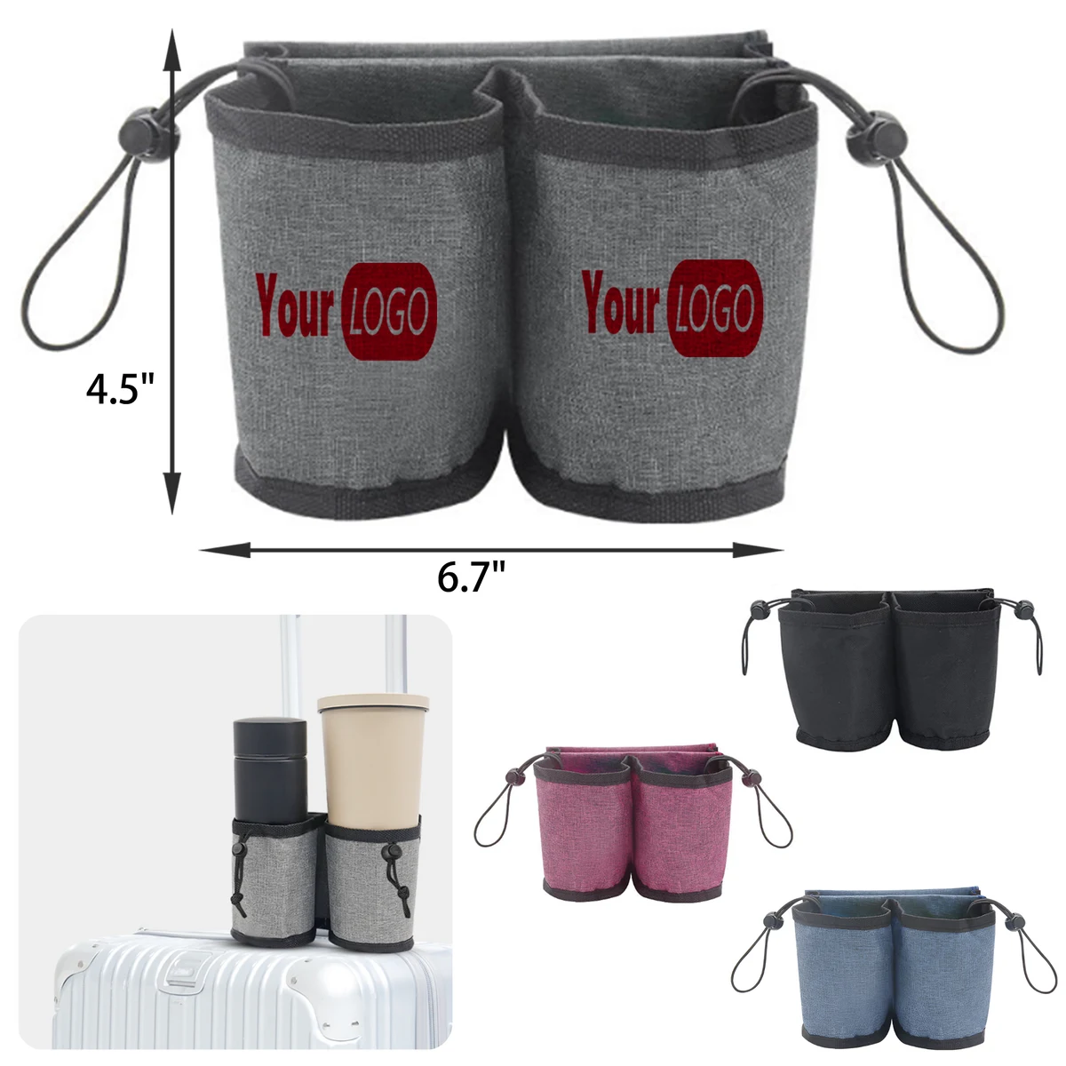 MOQ 50 PCS Convenient Luggage Cup Holder 1