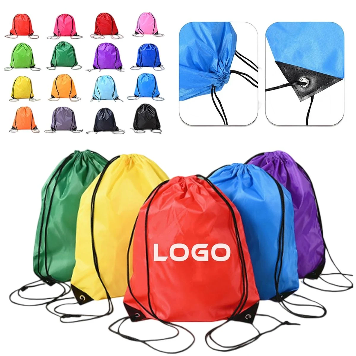 Custom Polyester Drawstring Pouch 1