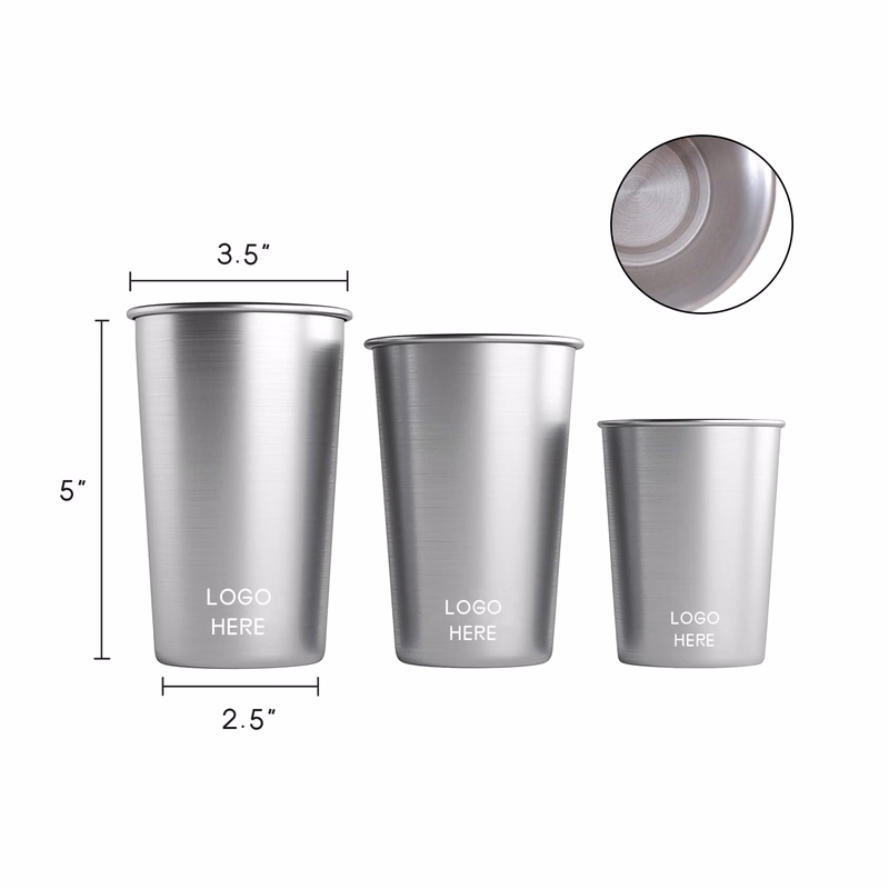 Personalized Stackable Stainless Steel Cups