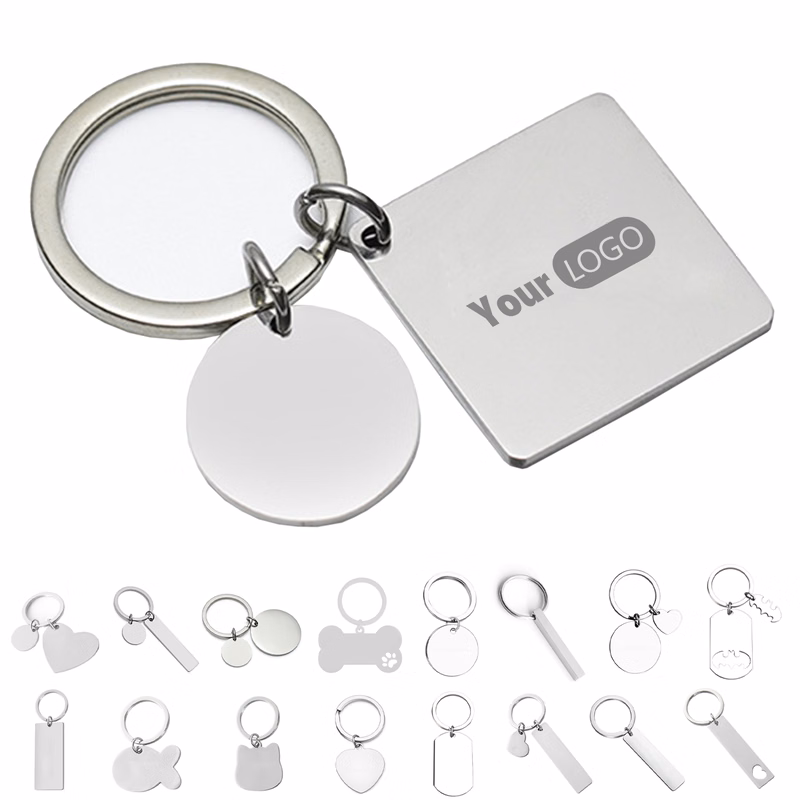 Stainless Steel Double-Sided Keychain