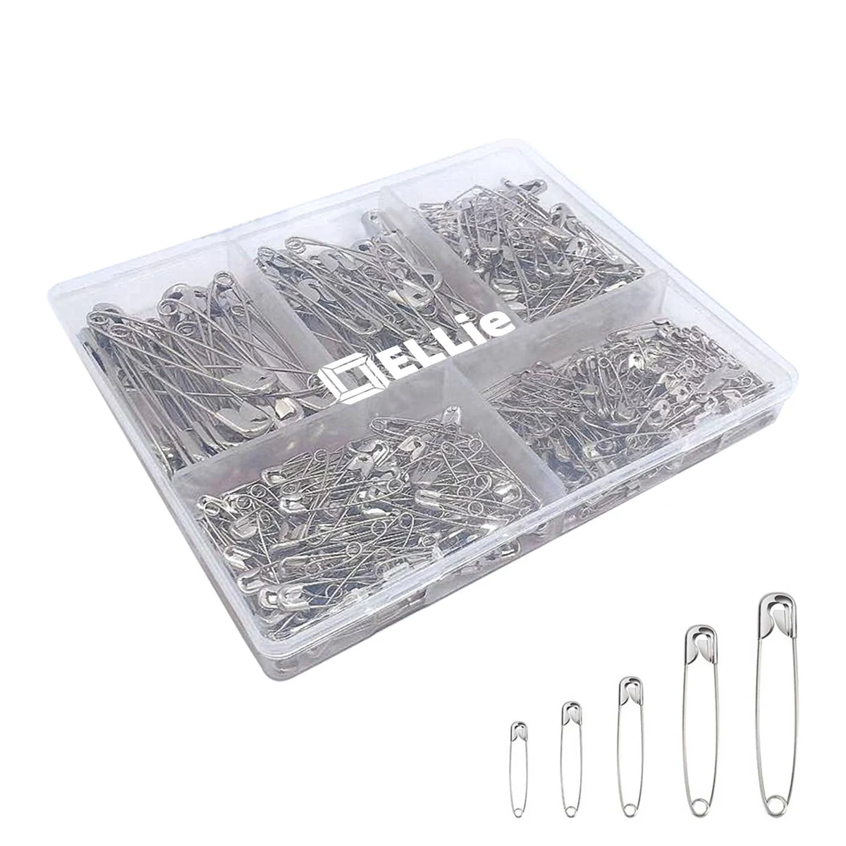340 Pack Silver Color Safety Pin Combination 1