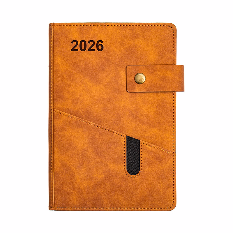 2026 A5 Daily Planner Notebook with Pocket PU Schedule Book Calendar