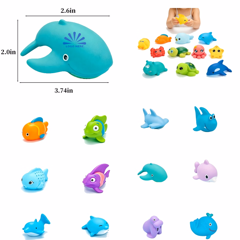 Soft Silicone Animal Bath Toys For Kids