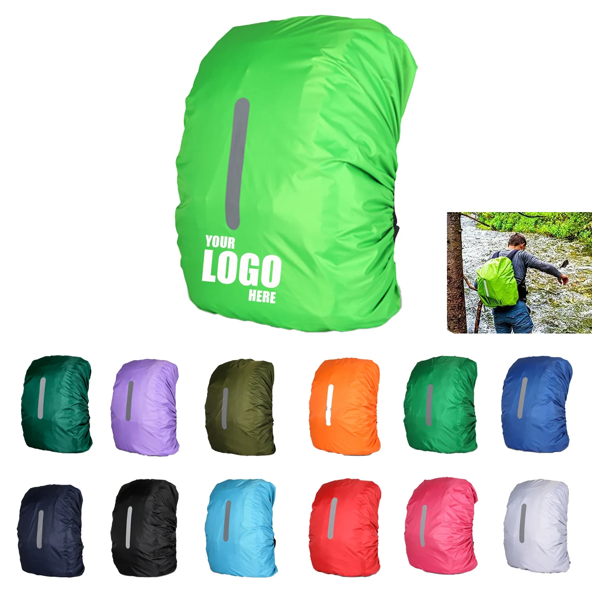 Reflective Strip Backpack Cover 1