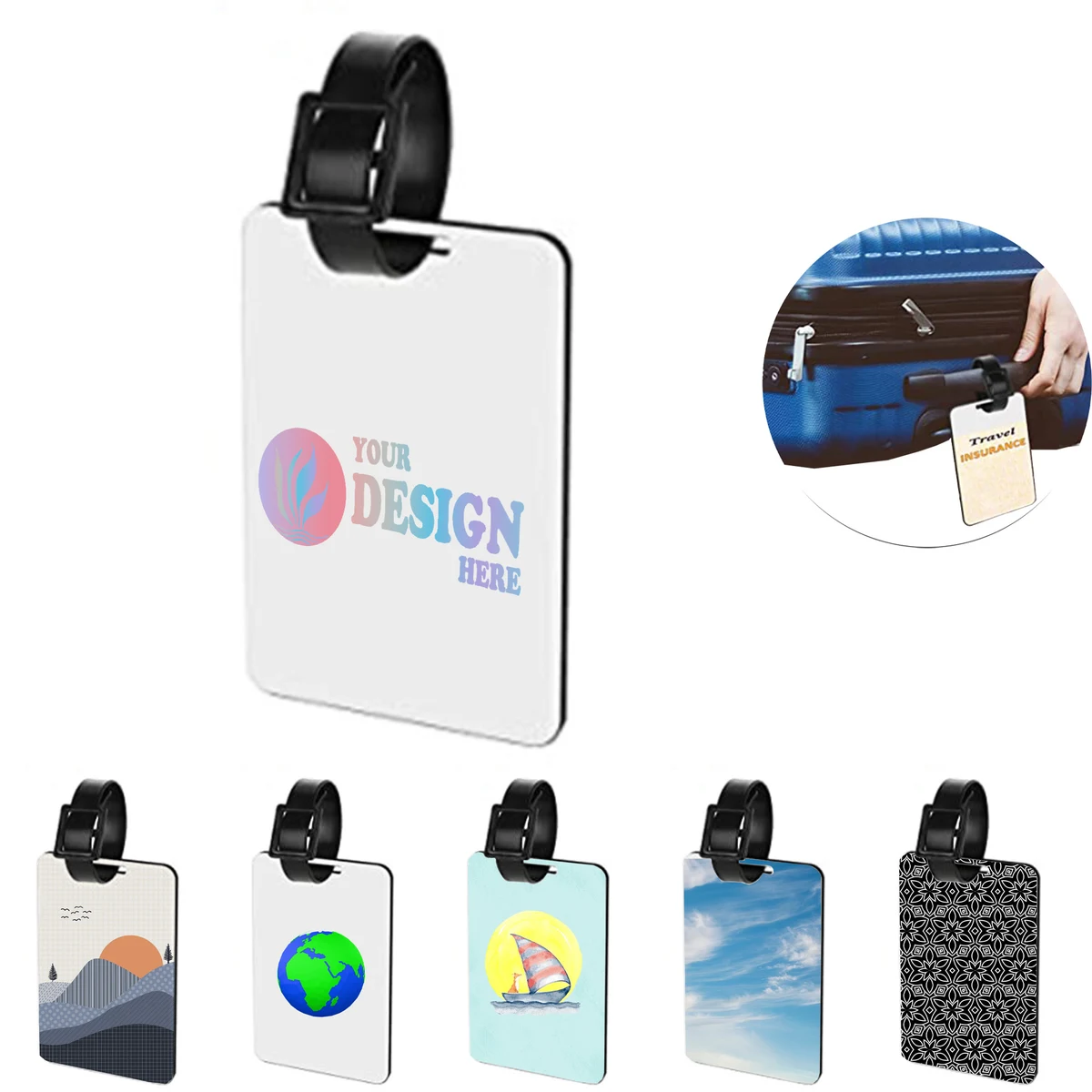 Custom Wood Luggage Tag 1