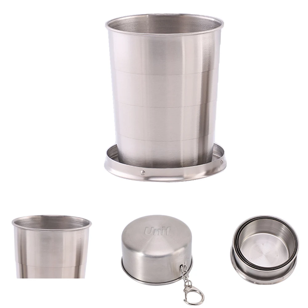 304 Stainless Steel Travel Portable Folding Cup - 8oz 1