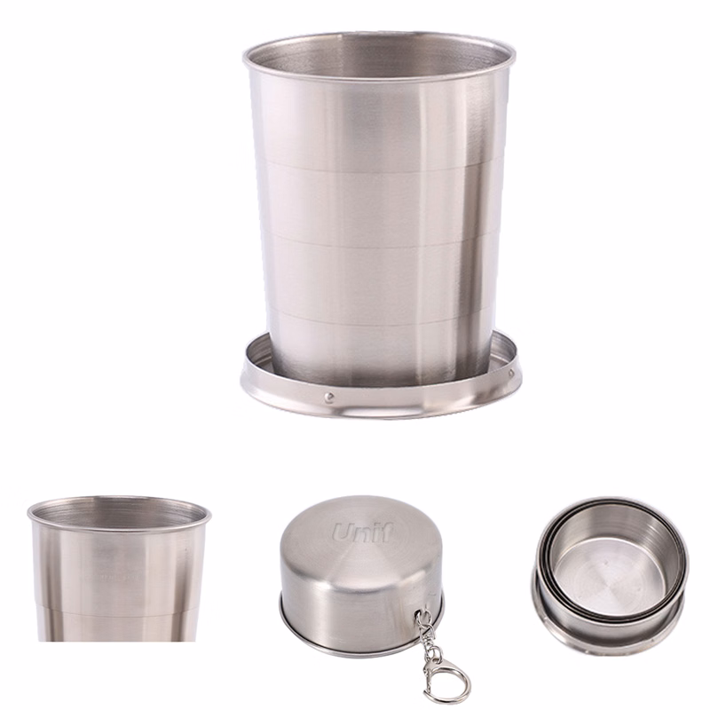 304 Stainless Steel Travel Portable Folding Cup - 8oz