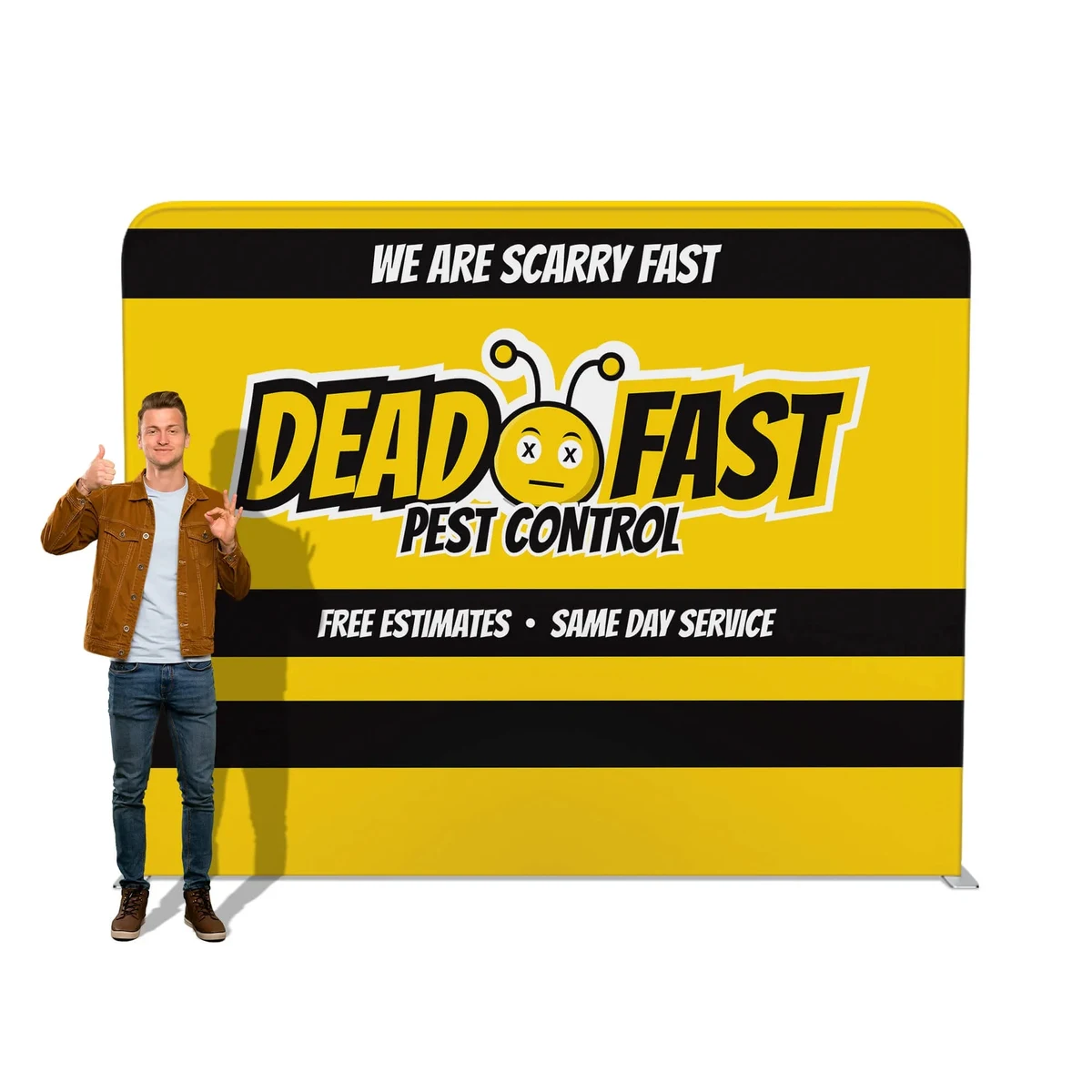 10ft FASTZIP™ Straight Tension Fabric Display 1