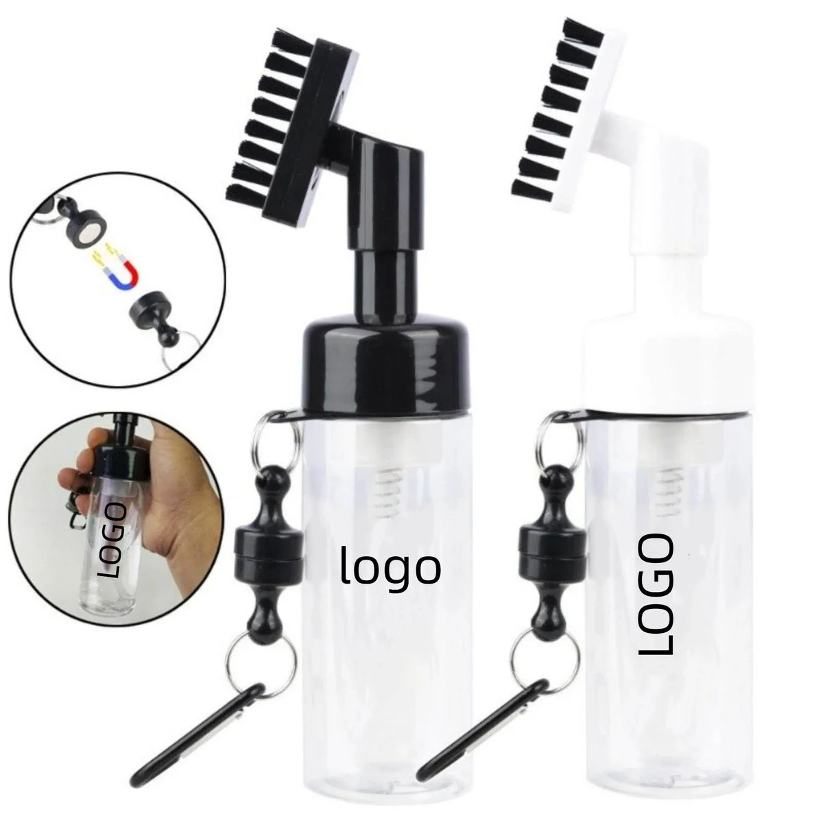 Magnetic Golf Club Cleaning Brush W/Water Bottle 1