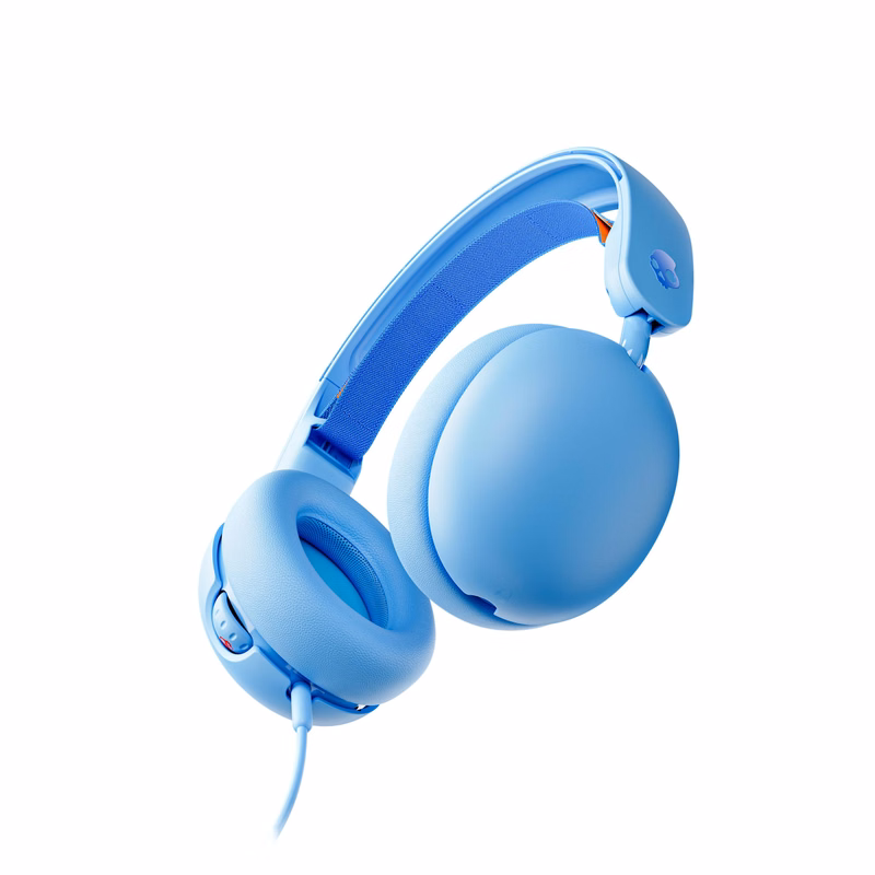 Skullcandy Grom Over-Ear Wired Headphones for Kids, Volume-Limiting, Share Audio Port, Microphone...
