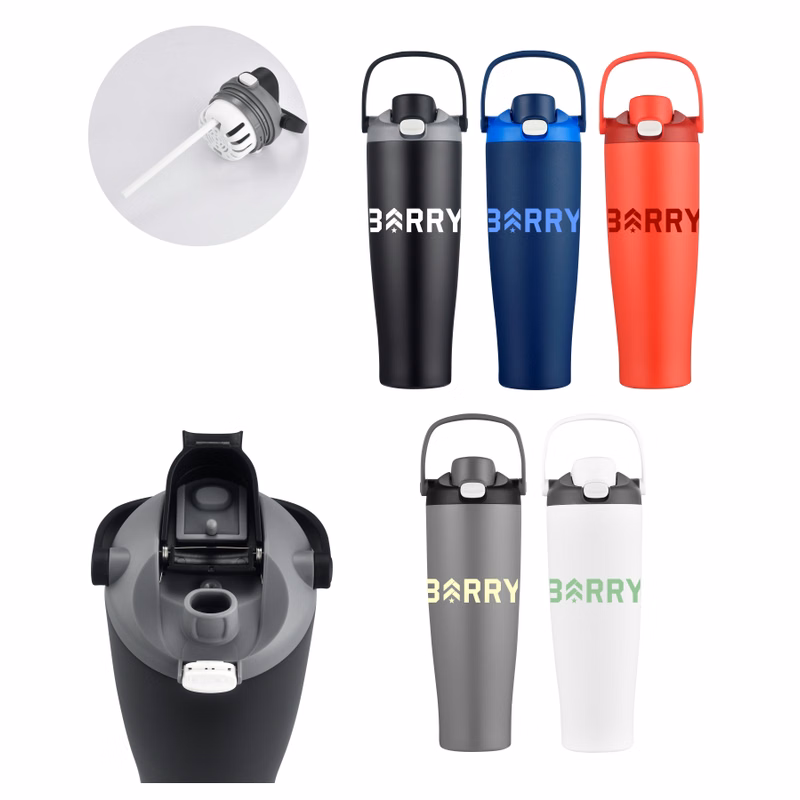 Union Printed - 40 oz Vacuum Bottle w/ Easy Carry Handle & Infuser Insert - 1 Color Wrap