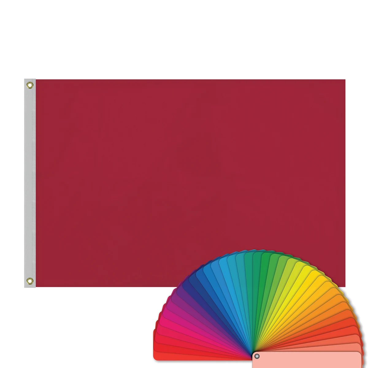 4' x 6' Solid Color Flags with Heading & Grommets 1