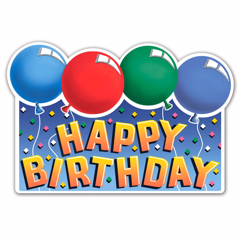 Glittered Happy Birthday Sign