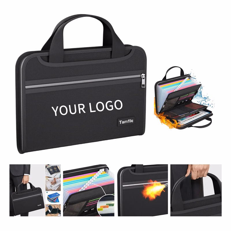 MOQ 50 Fireproof Accordion File Folder with Handle