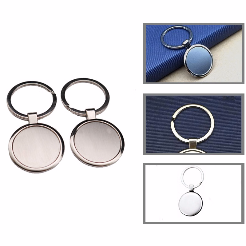 Round Zinc Alloy Keychain 