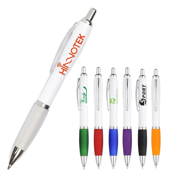SM00085 - Hot Popular Click Plastic Ballpoint Pen With Metal Clip 1