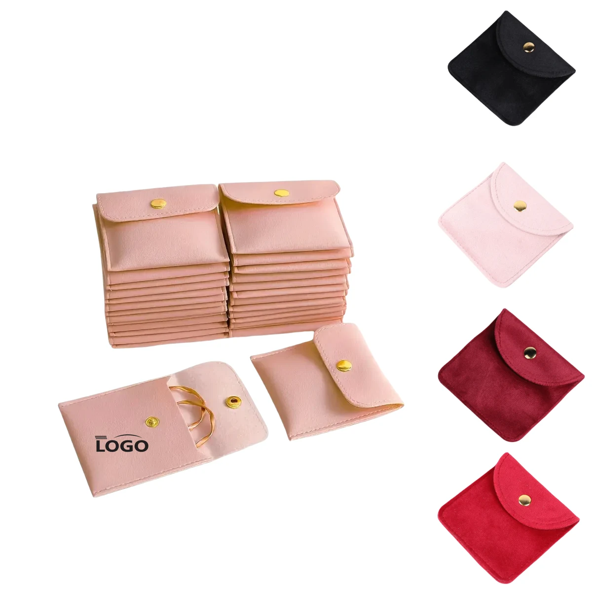 Luxury Microfiber Jewelry Bag With Compartments 1