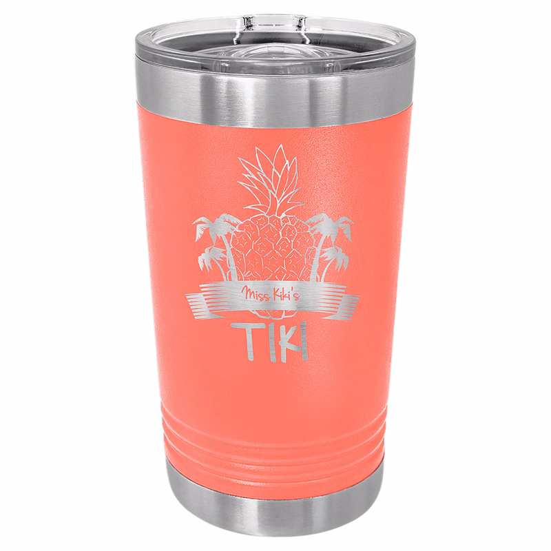 Polar Camel Coral 16 oz. Pint with Slider Lid