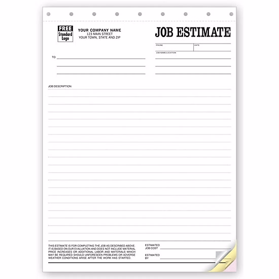 Job Estimate Forms