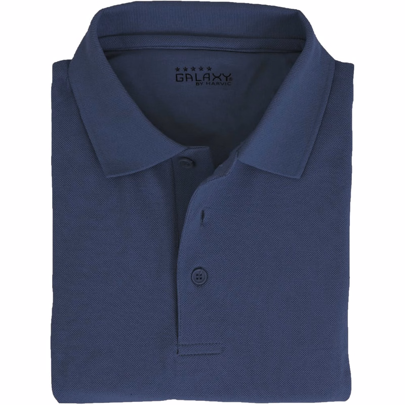 Adult Uniform Polo Shirts - Navy Short Sleeve Large