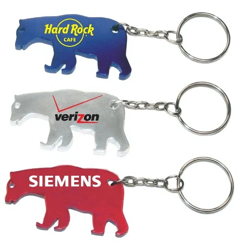 Bear shape bottle opener with key chain 1