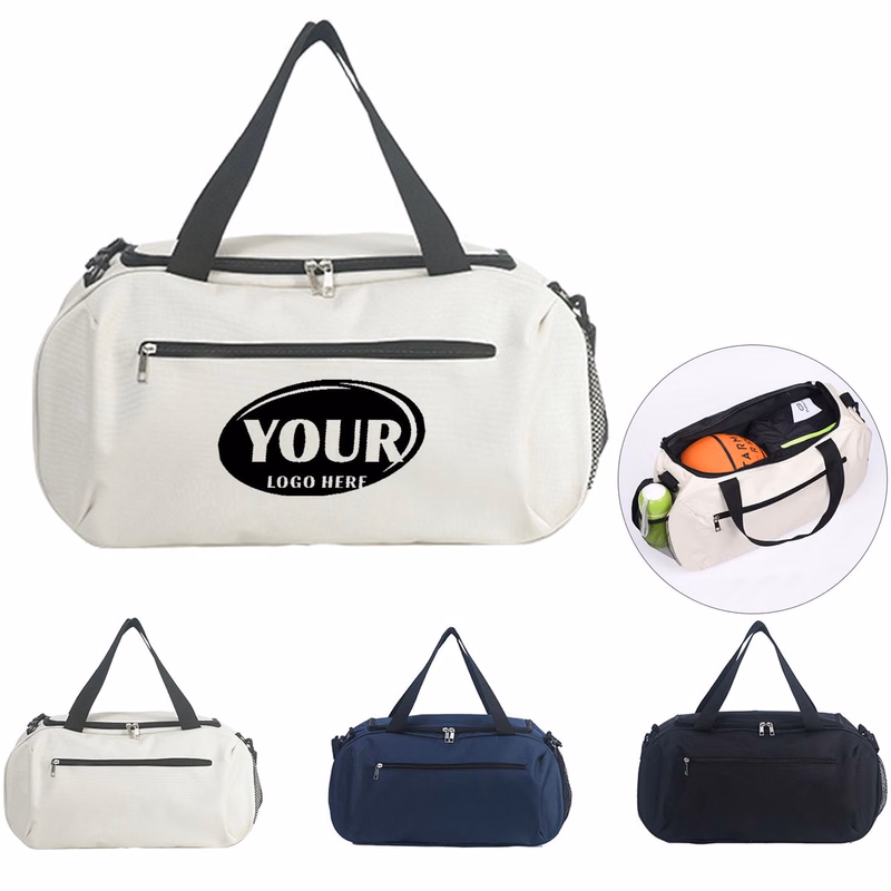 Sports Travel Duffel Bag With Ventilated Side Pocket