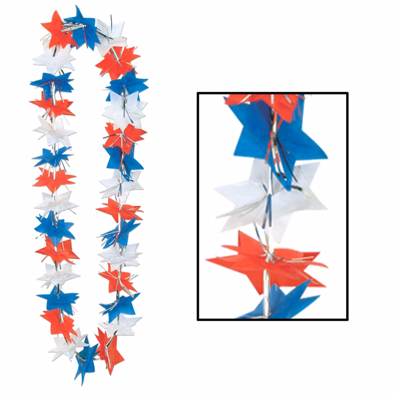 Patriotic Star Leis
