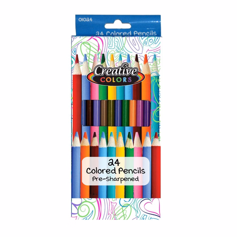Colored Pencils - 24 Count Pre-Sharpened