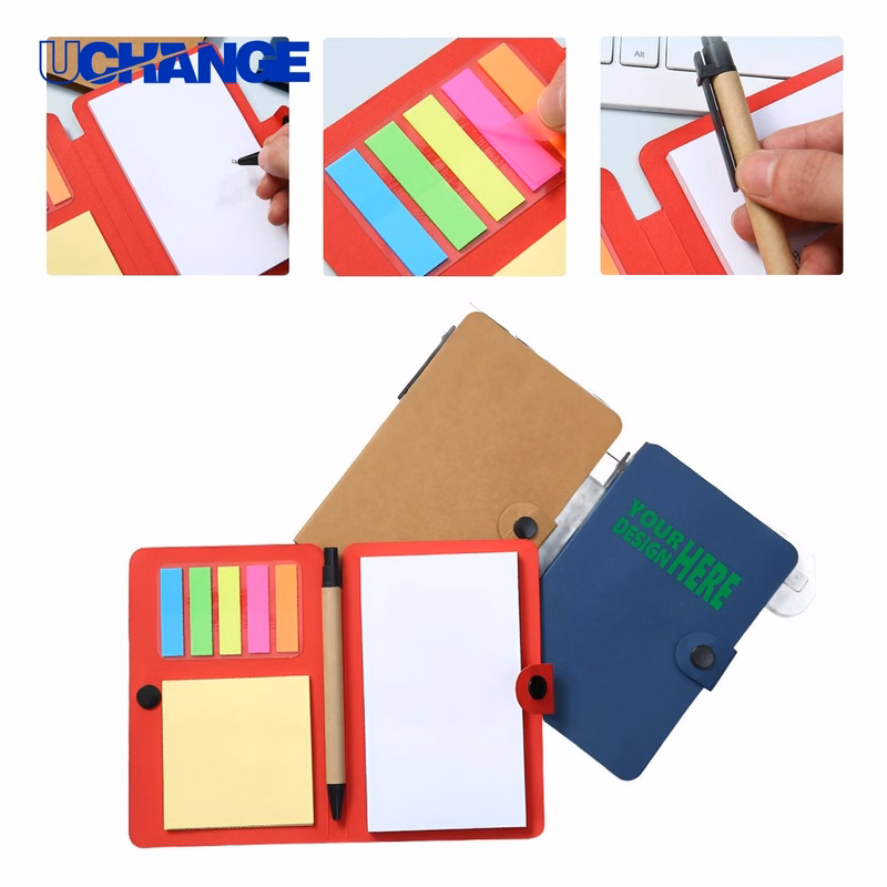 Custom Printed Sticky Notes and Notebook Combo Set