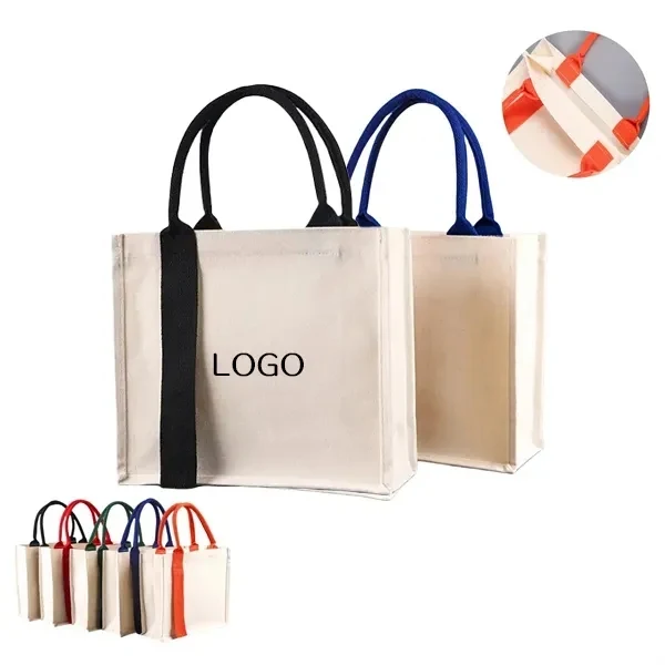 Canvas Tote Bag with Custom Print, custom tote bag with logo imprint 1