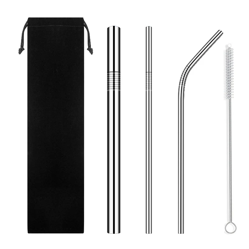 Embrace an environmentally conscious lifestyle with these reusable stainless steel straws. 1