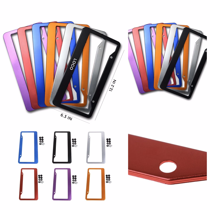 MOQ 10 PCS Versatile Metal License Plate Frames