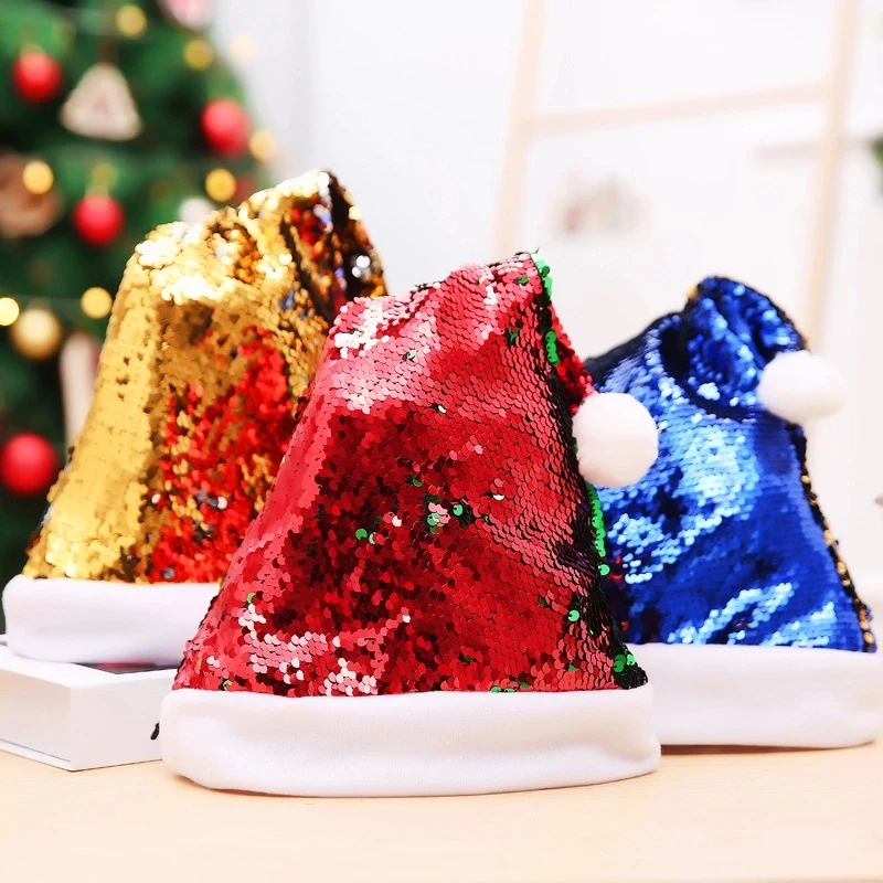 Santa Holiday Sequin Hat 1
