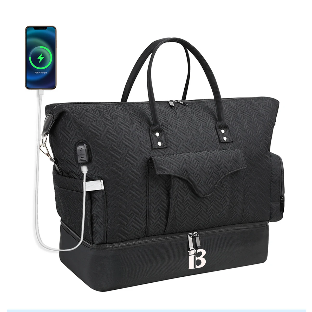 Dry-Wet Separation Fitness Duffel Bag With Usb Charging Port 1
