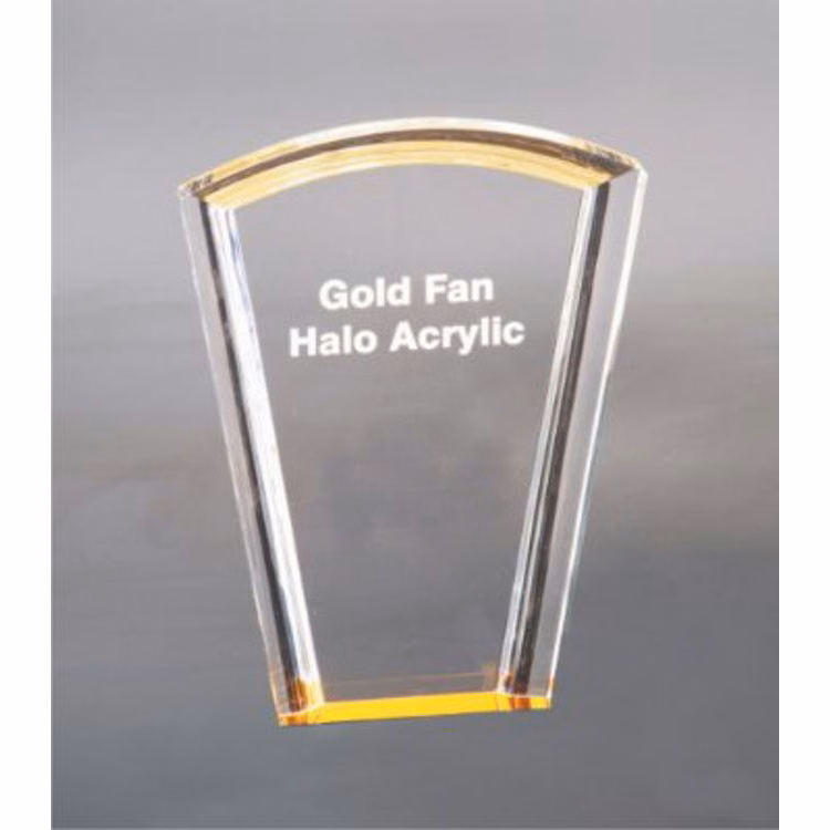 8" Fan Gold Halo Acrylic Award