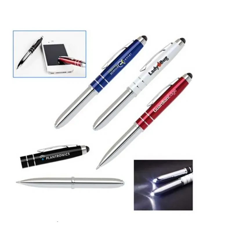 3 In 1 Soft Touch Stylus LED Flashlight/Ballpoint Pen 1