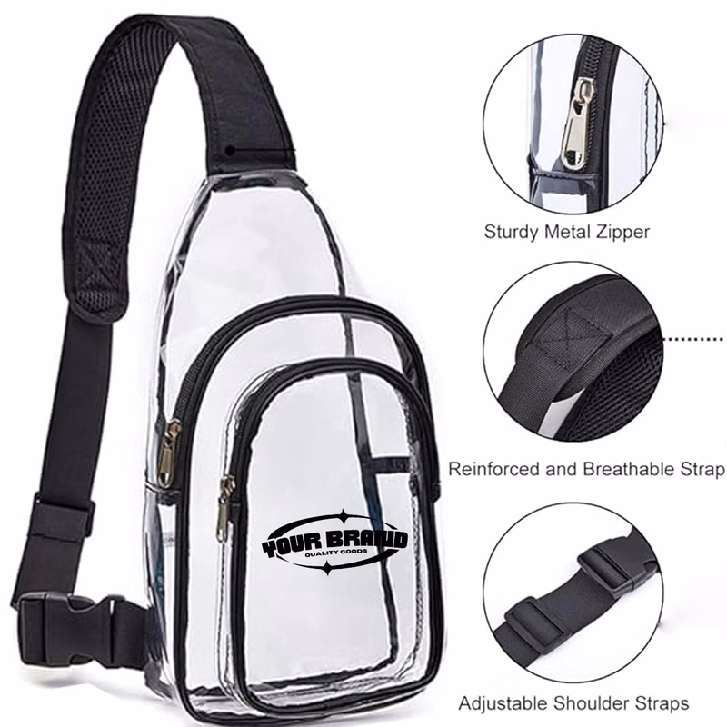 Clear PVC Bags Stadium Approved Shoulder Crossbody Backpacks