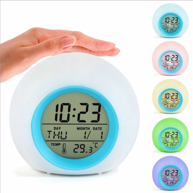 Kids 7-Color Changing Alarm Clock w/ Natural Sounds