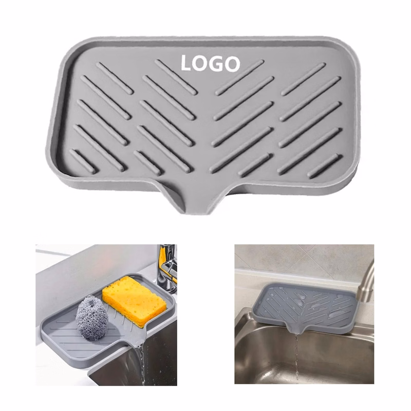 Silicone Bathroom Soap Holder Dishes With Drain Spout